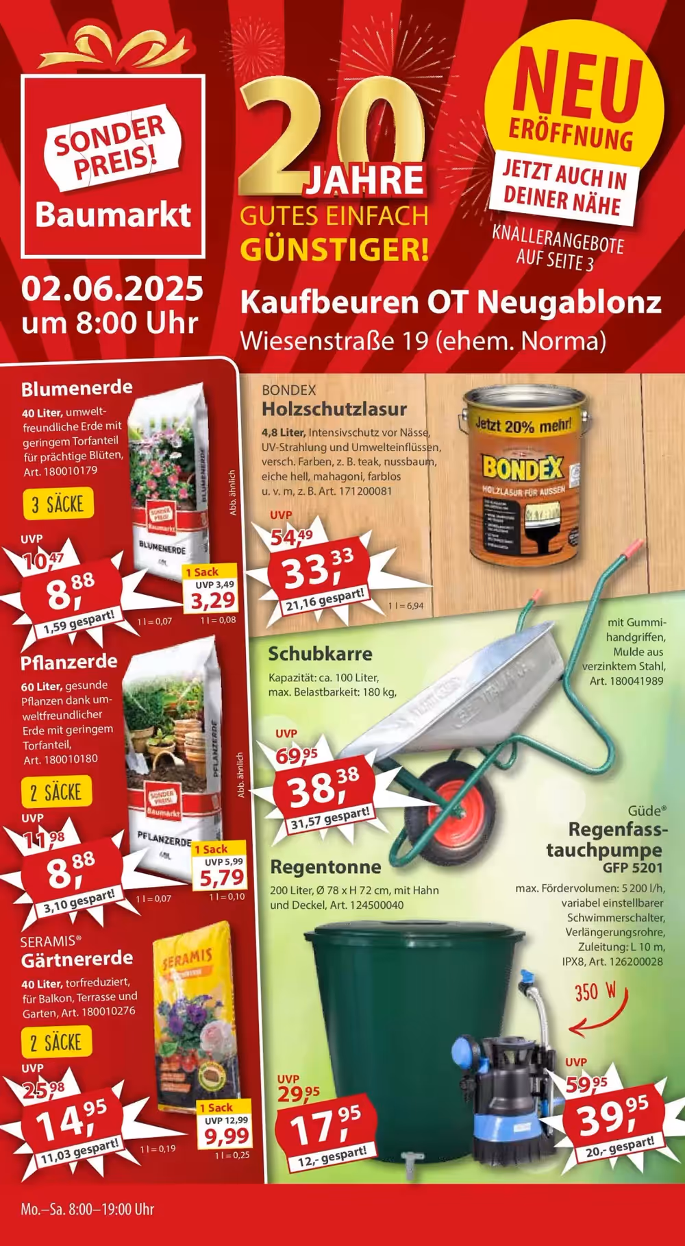 Sonderpreis Baumarkt Prospekt (ab 29.05.2025) zum Blättern - Seite 1