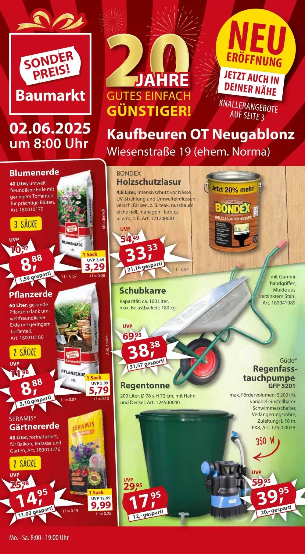 Sonderpreis Baumarkt Prospekt (ab 29.05.2025) zum Blättern - Seite 1