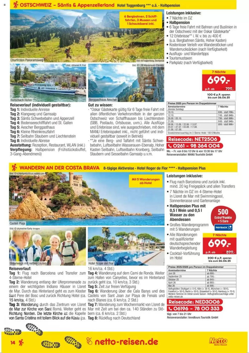 Netto Reisen Prospekt (ab 30.05.2025) zum Blättern - Seite 14