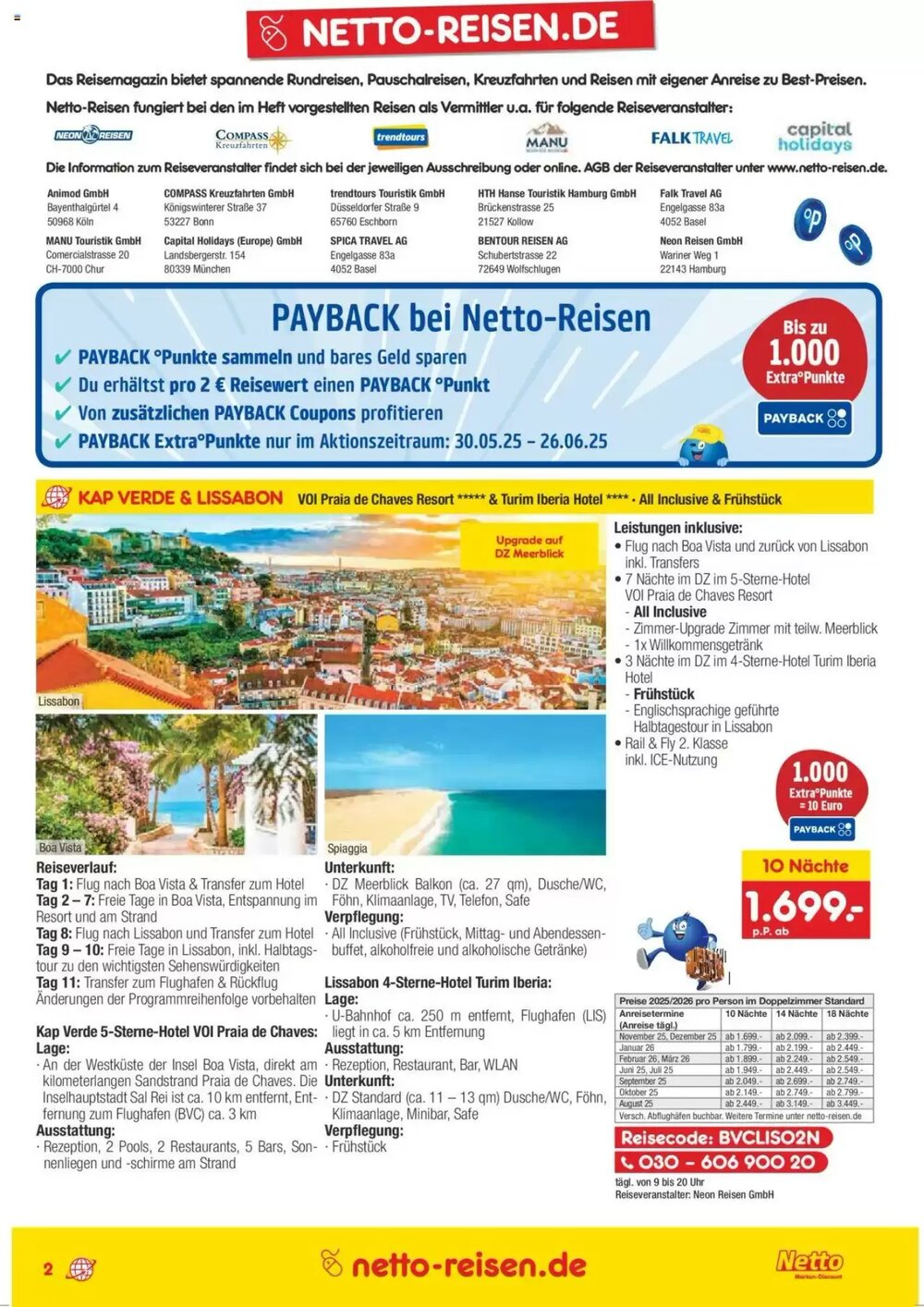 Netto Reisen Prospekt (ab 30.05.2025) zum Blättern - Seite 2