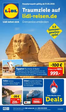 Lidl Reisen Prospekt (ab 30.05.2025) zum Blättern
