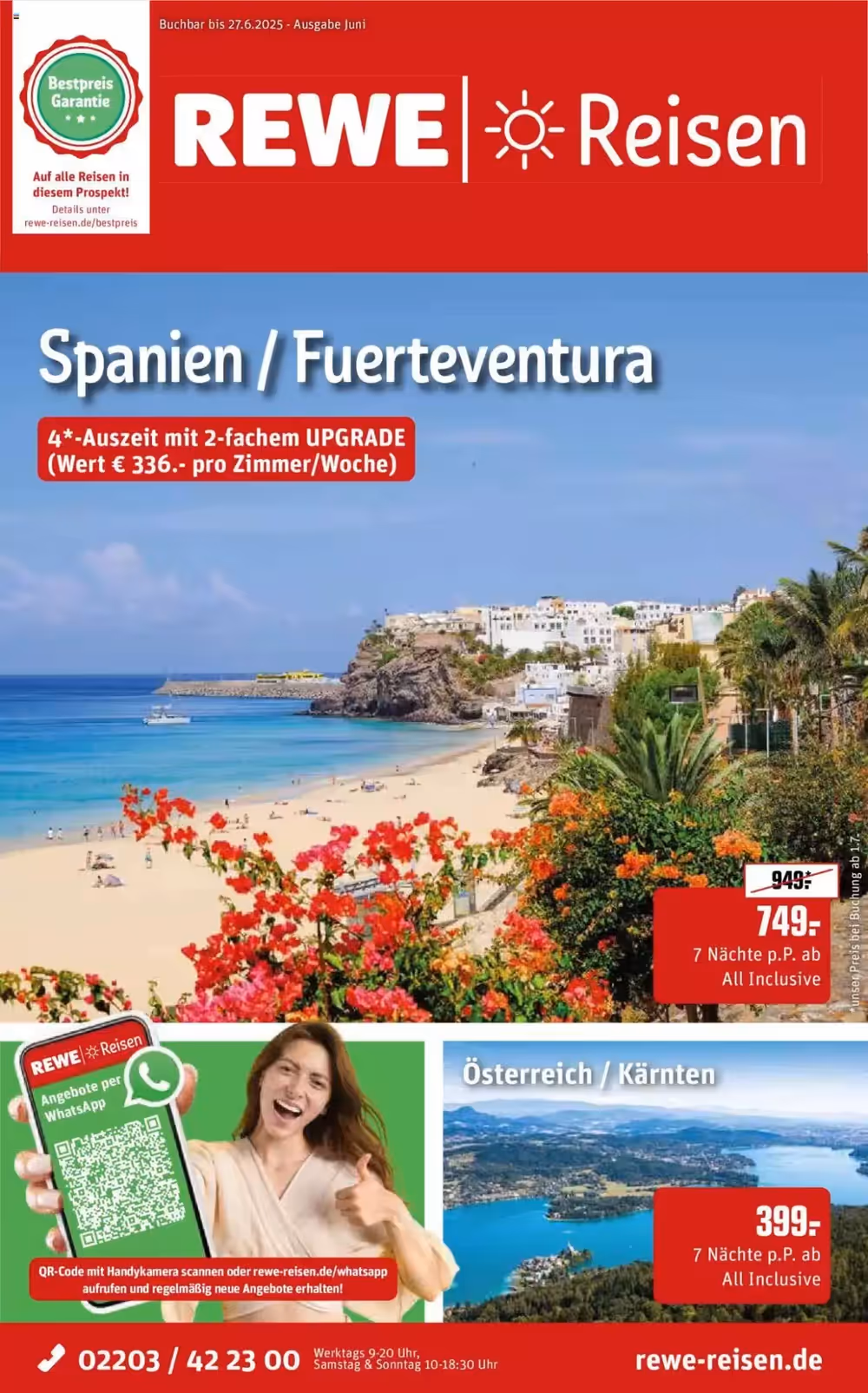 REWE Reisen Prospekt (ab 01.06.2025) zum Blättern - Seite 1