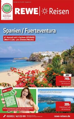 REWE Reisen Prospekt (ab 01.06.2025) zum Blättern