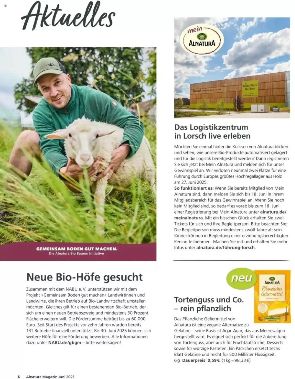 Alnatura Prospekt (ab 01.06.2025) zum Blättern - Seite 6
