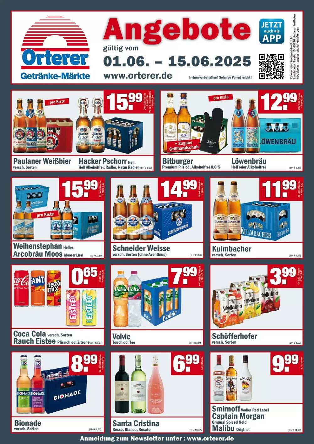 Orterer Getränkemarkt Prospekt (ab 01.06.2025) zum Blättern - Seite 1