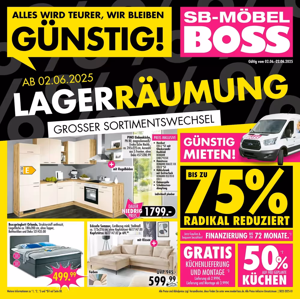 Möbel Boss Prospekt (ab 02.06.2025) zum Blättern - Seite 1
