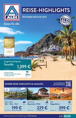 ALDI Nord Reisen Prospekt (ab 02.06.2025) zum Blättern
