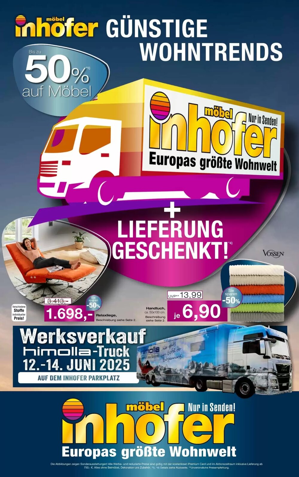 Möbel Inhofer Prospekt (ab 04.06.2025) zum Blättern - Seite 1