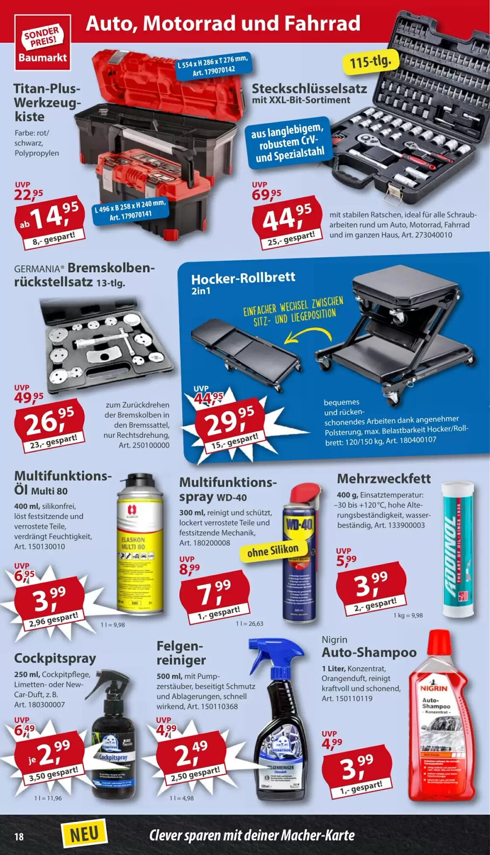 Sonderpreis Baumarkt Prospekt (ab 07.06.2025) zum Blättern - Seite 18