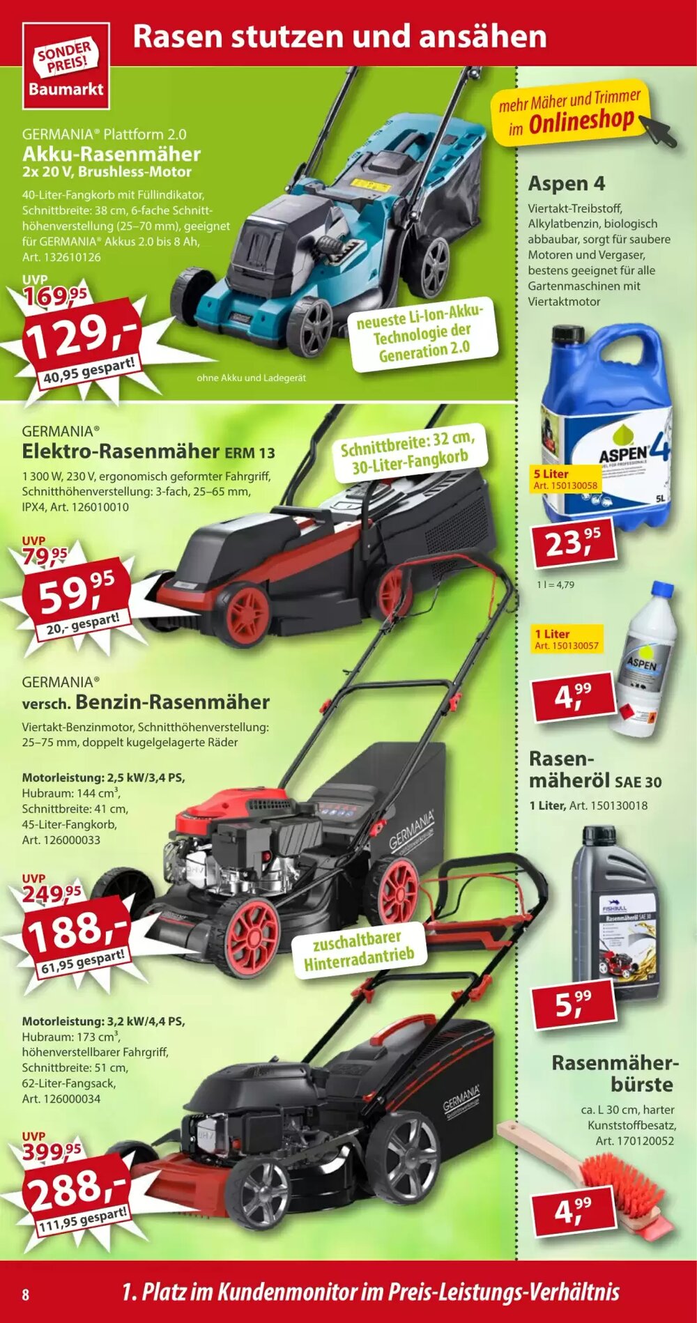 Sonderpreis Baumarkt Prospekt (ab 07.06.2025) zum Blättern - Seite 8
