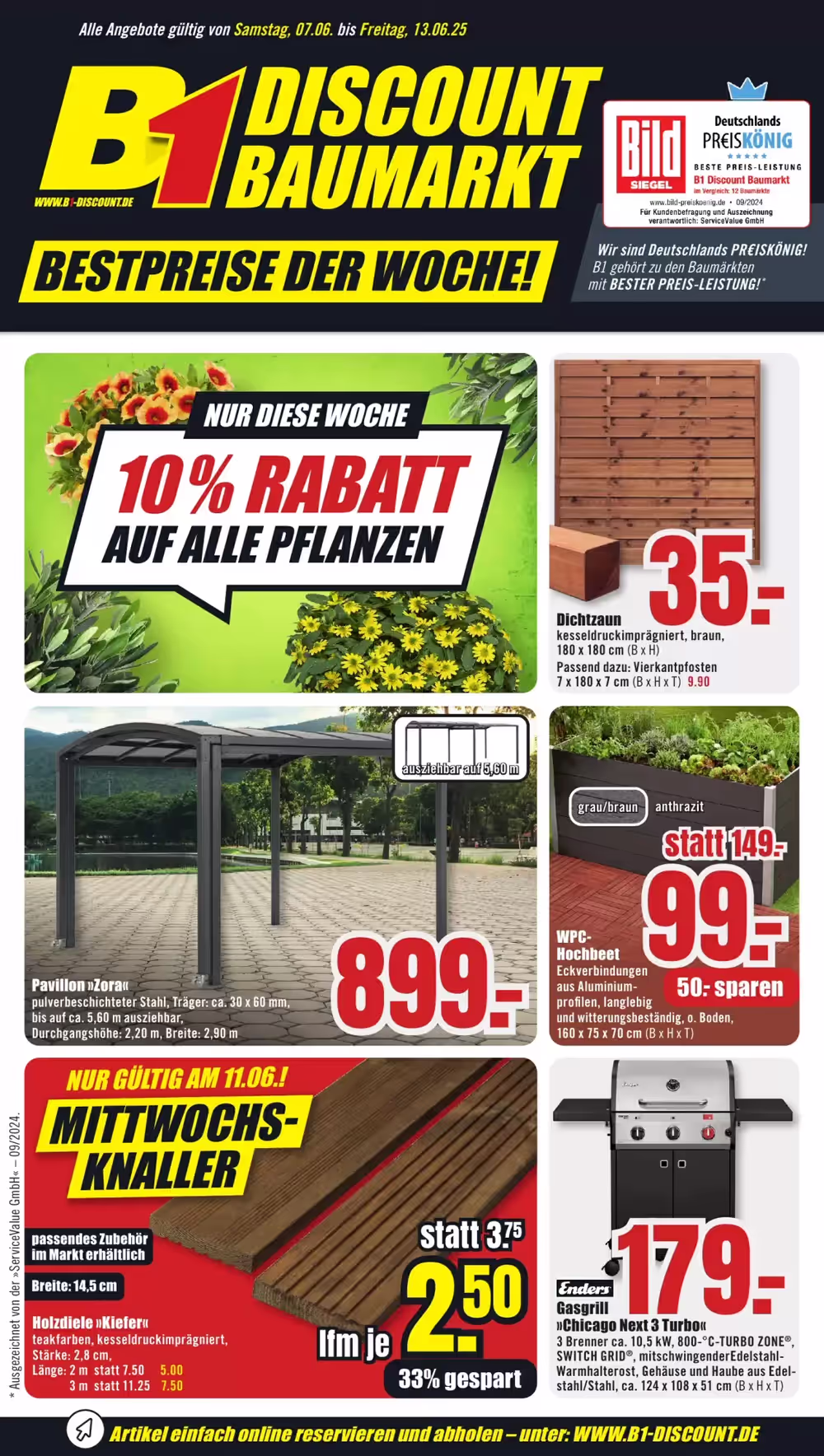 B1 Discount Baumarkt Prospekt (ab 07.06.2025) zum Blättern - Seite 1
