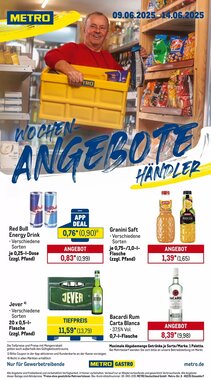 METRO Prospekt (ab 09.06.2025) zum Blättern