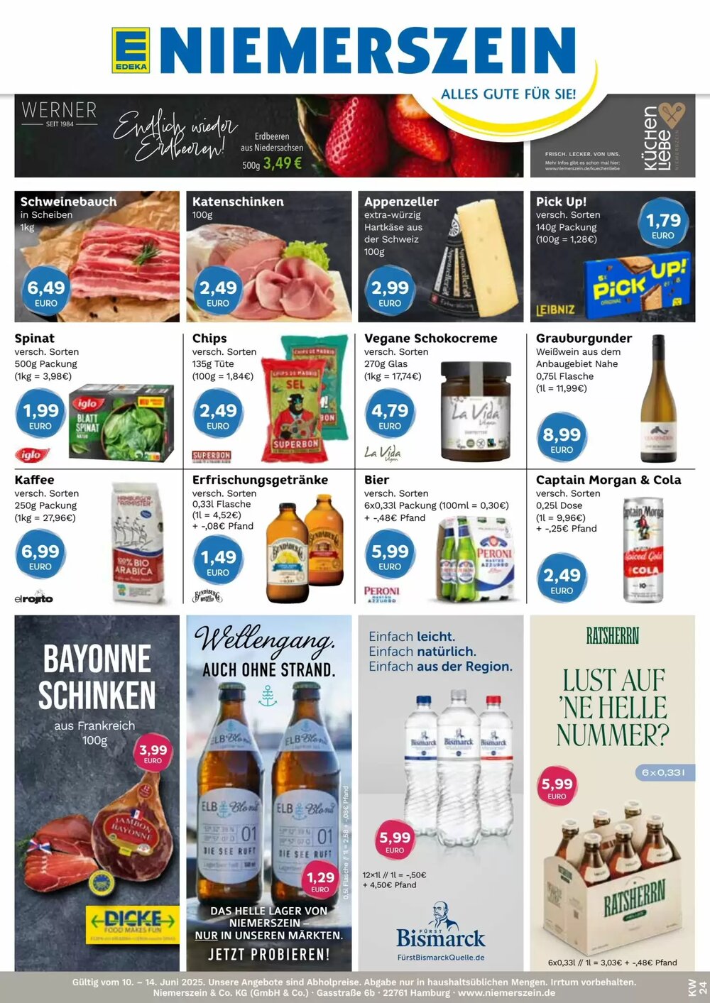 Edeka Niemerszein Prospekt (ab 10.06.2025) zum Blättern - Seite 1