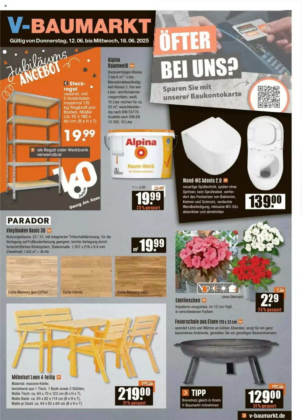 V Baumarkt Prospekt (ab 12.06.2025) zum Blättern - Seite 1