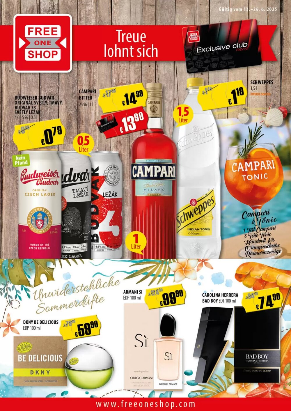 FreeOneShop Prospekt (ab 13.06.2025) zum Blättern - Seite 1