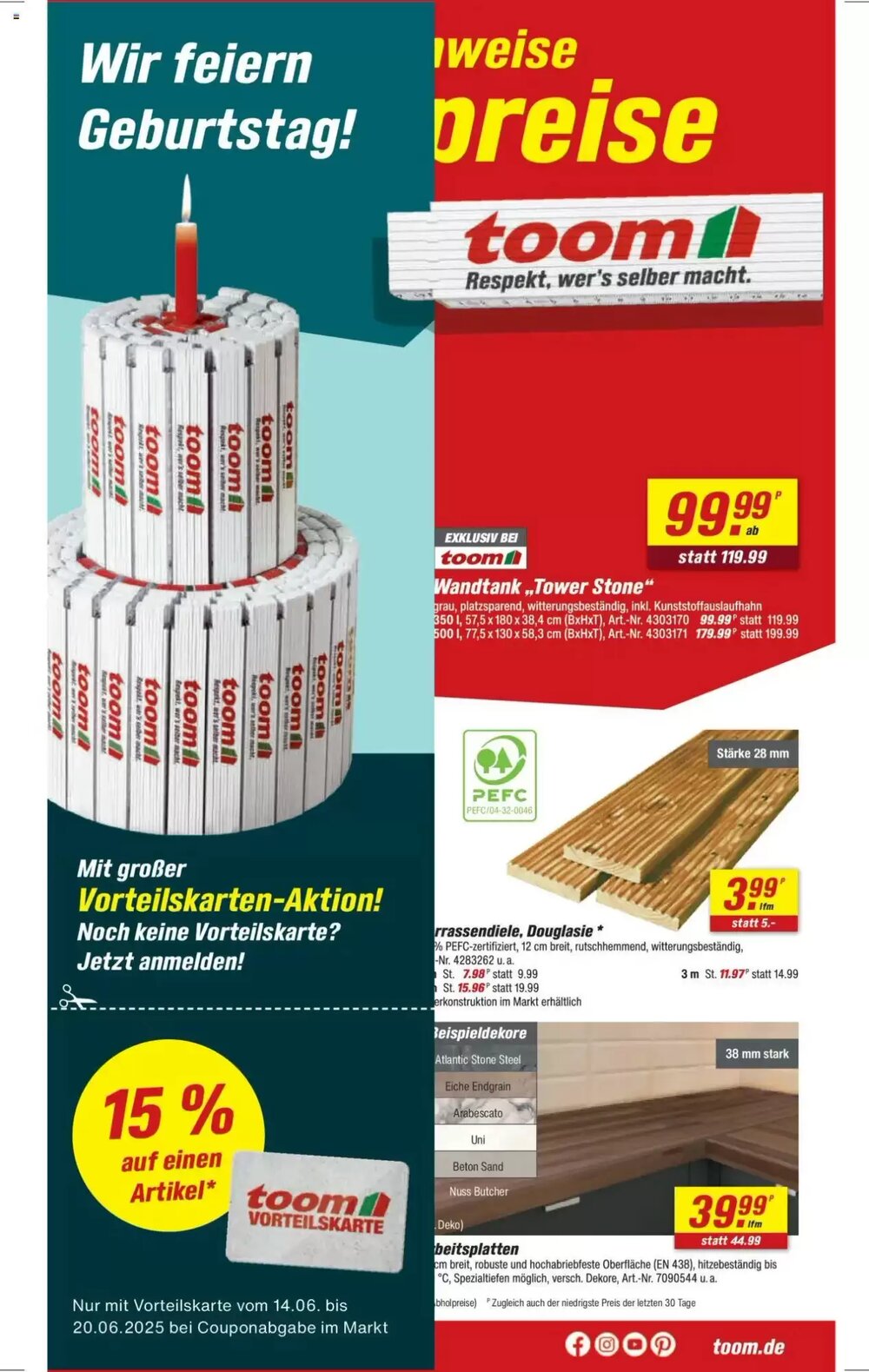 toom Baumarkt Prospekt (ab 14.06.2025) zum Blättern - Seite 1