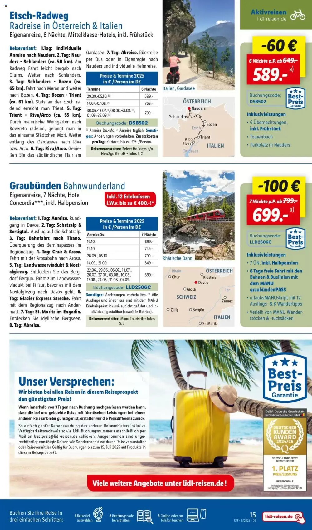 Lidl Reisen Prospekt (ab 14.06.2025) zum Blättern - Seite 15