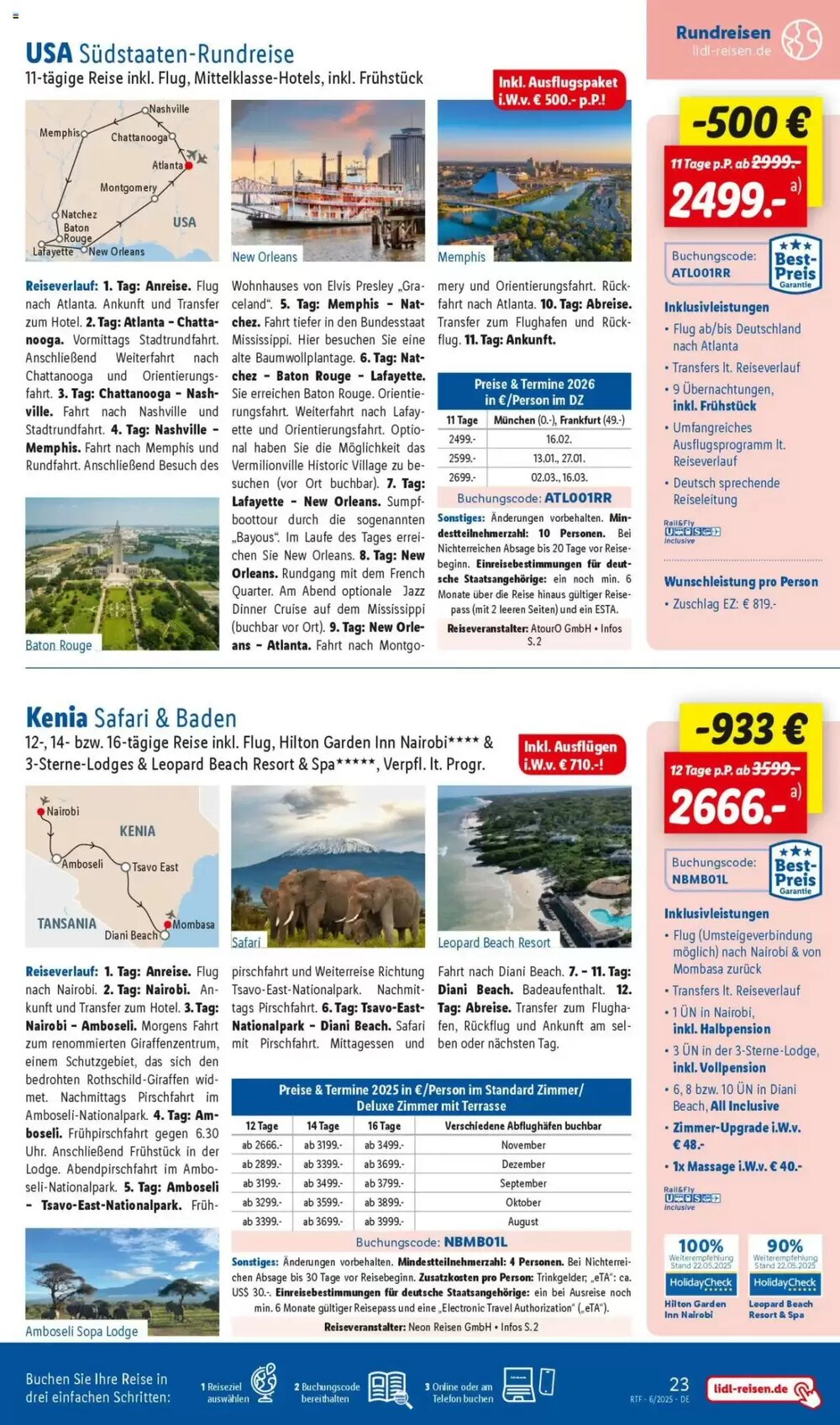 Lidl Reisen Prospekt (ab 14.06.2025) zum Blättern - Seite 23