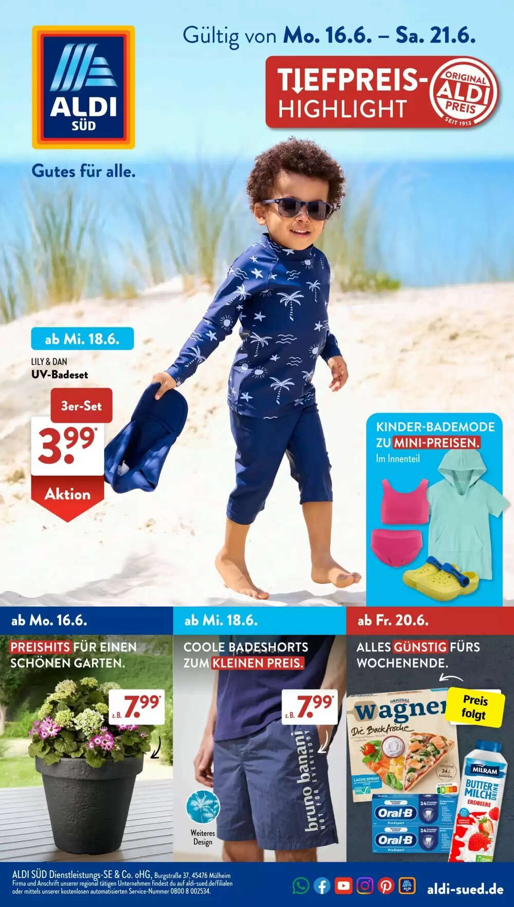 Aldi Süd Prospekt (ab 16.06.2025) zum Blättern - Seite 1
