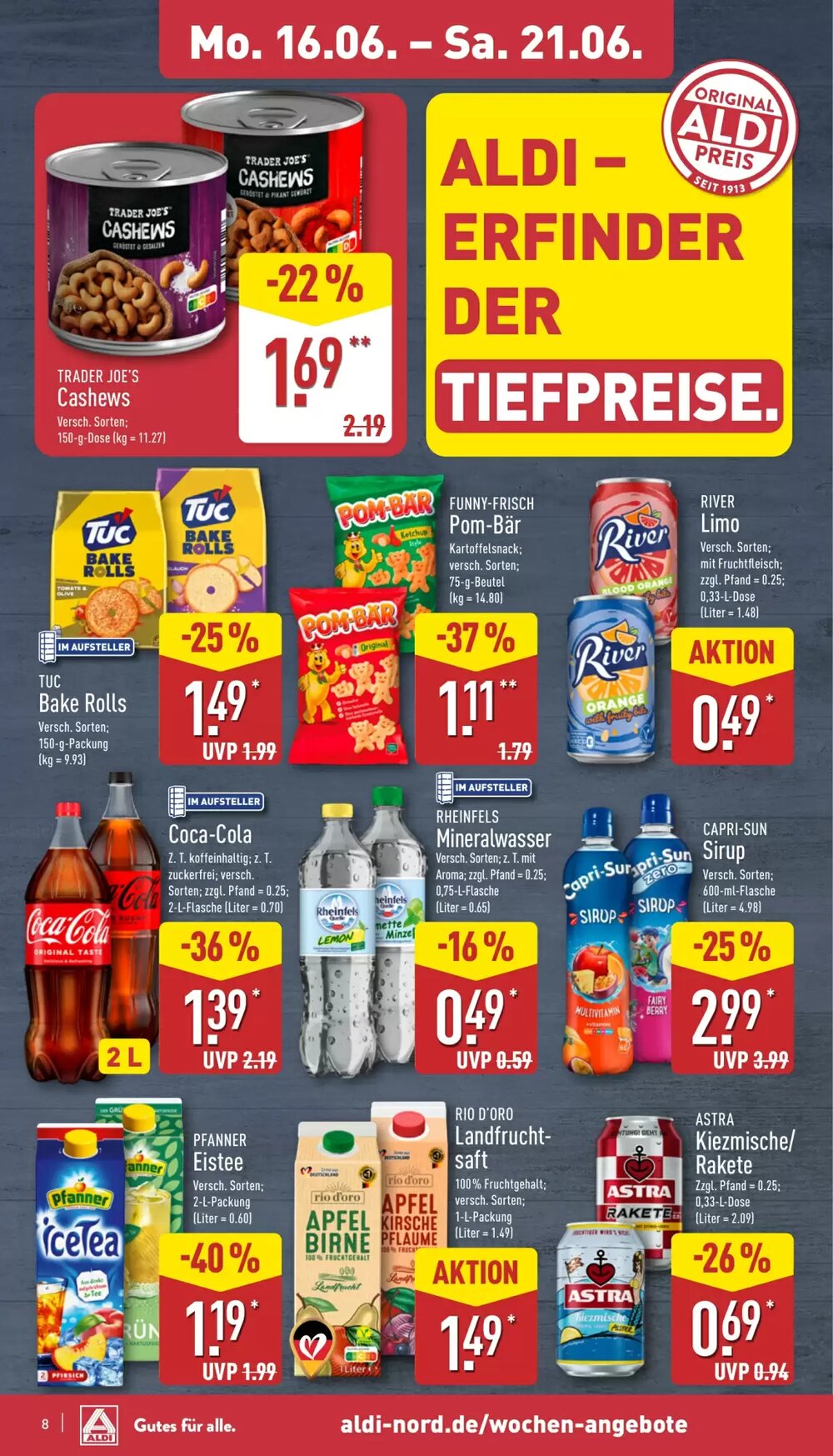 Aldi Nord Prospekt (ab 16.06.2025) zum Blättern - Seite 8