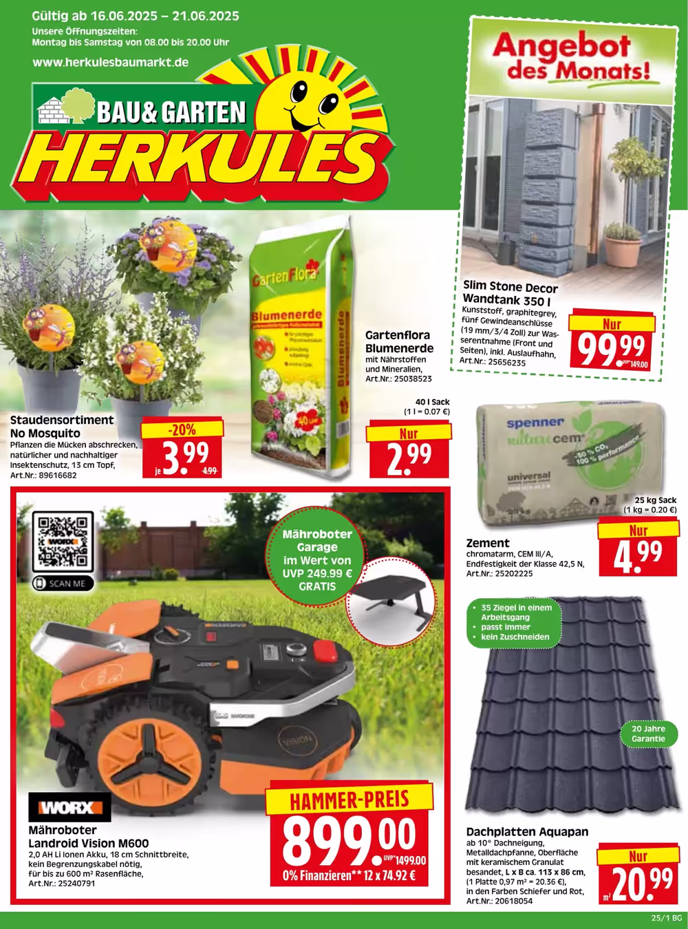 Herkules Baumarkt Prospekt (ab 16.06.2025) zum Blättern - Seite 1