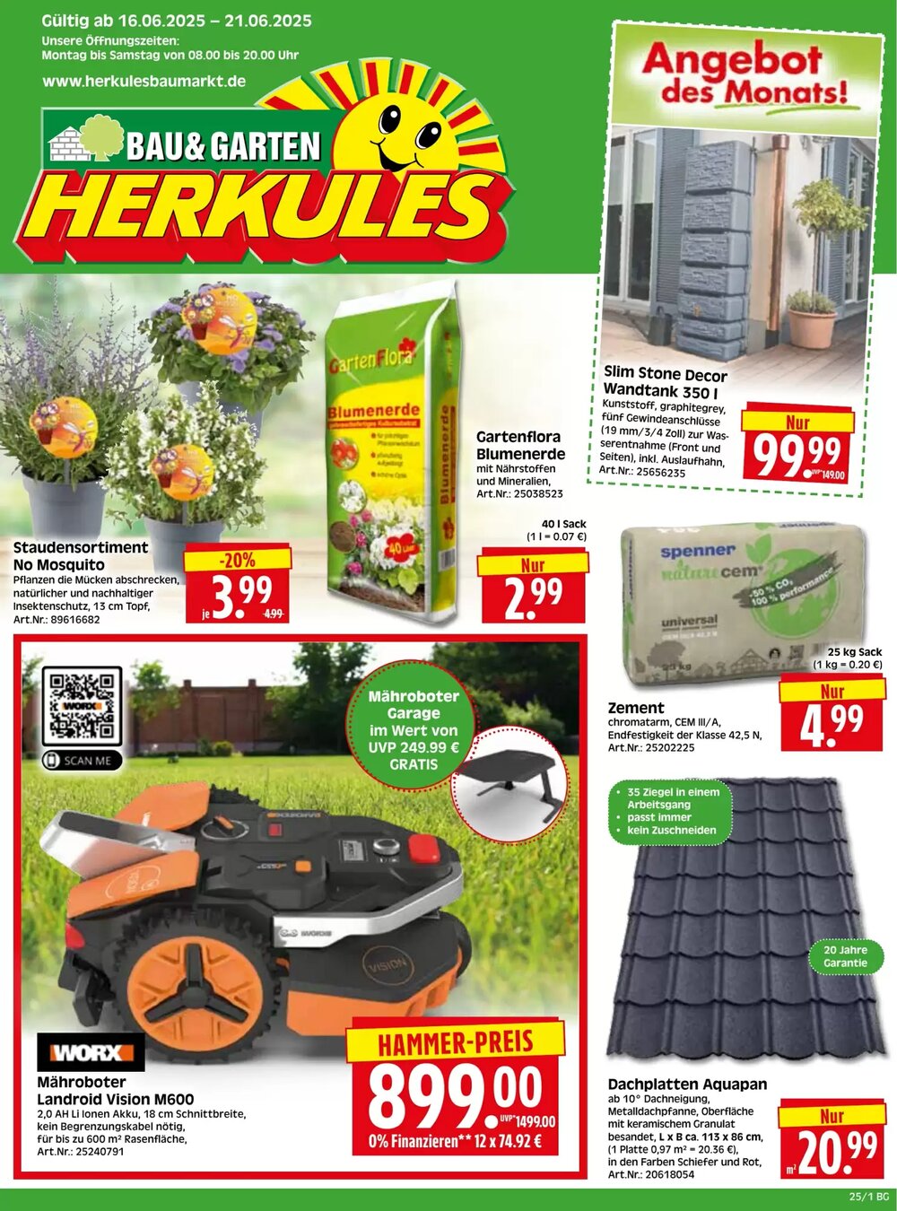 Herkules Baumarkt Prospekt (ab 16.06.2025) zum Blättern - Seite 1