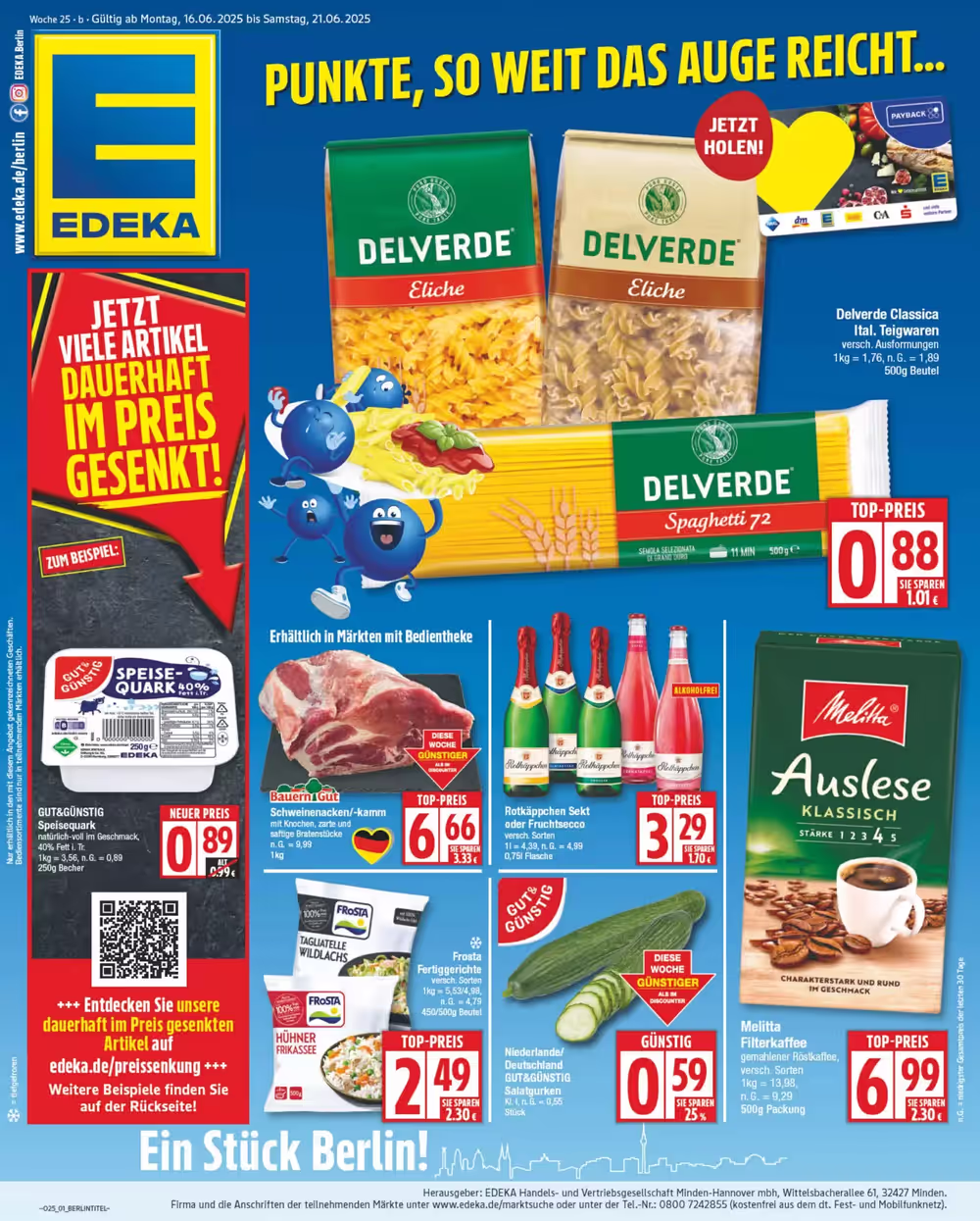 EDEKA Stralsund Prospekt (ab 16.06.2025) zum Blättern - Seite 1