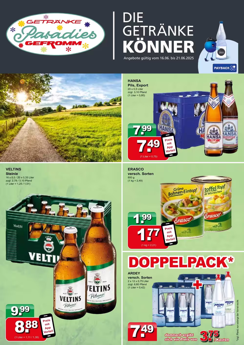Getränkeparadies Gefromm Prospekt (ab 16.06.2025) zum Blättern - Seite 1