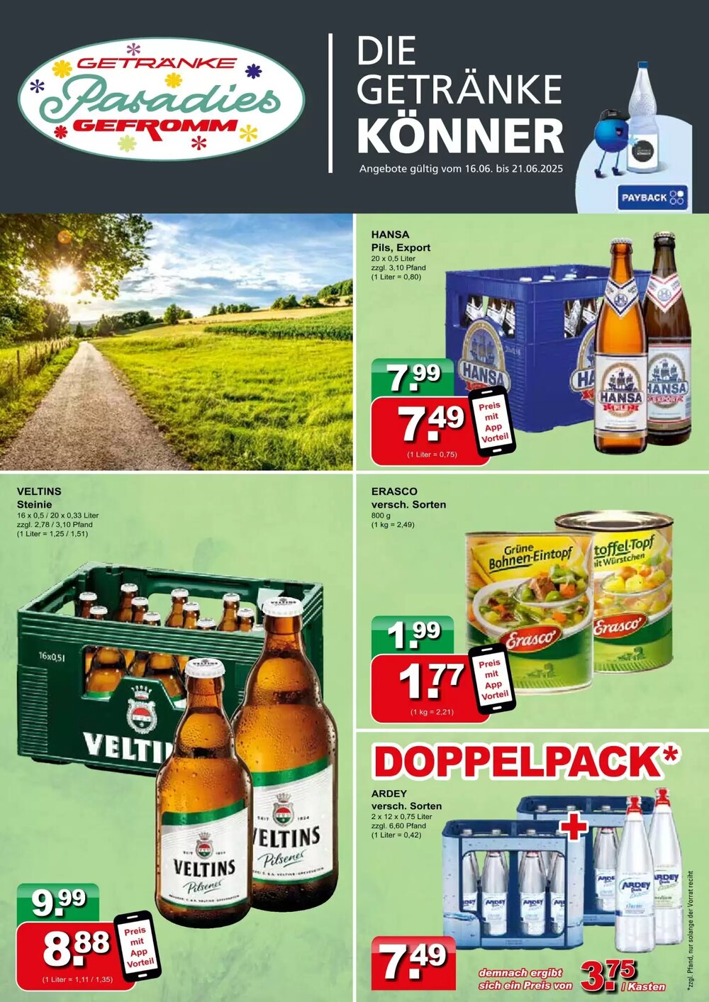 Getränkeparadies Gefromm Prospekt (ab 16.06.2025) zum Blättern - Seite 1
