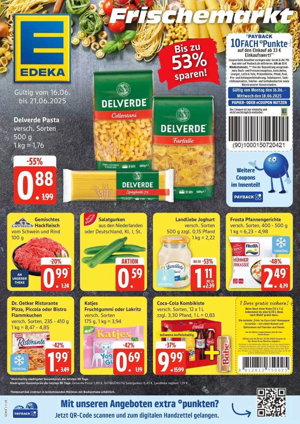 Edeka Frischemarkt Prospekt (ab 16.06.2025) zum Blättern - Seite 1