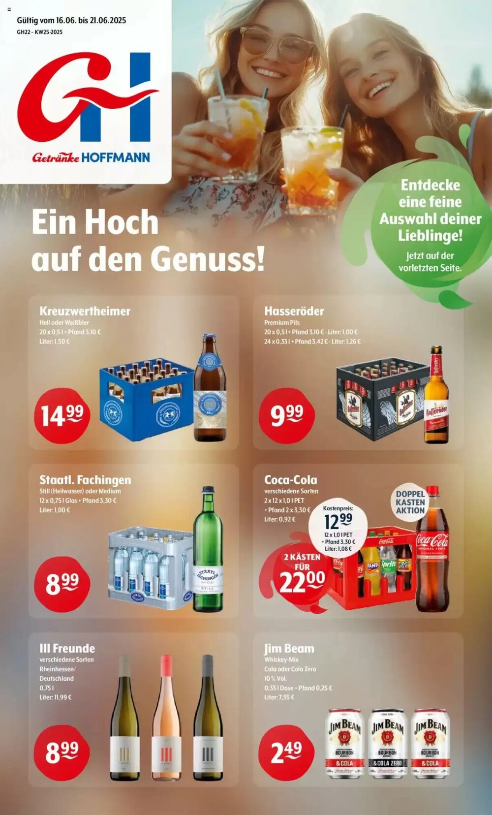 Getränke Hoffmann Prospekt (ab 16.06.2025) zum Blättern - Seite 1