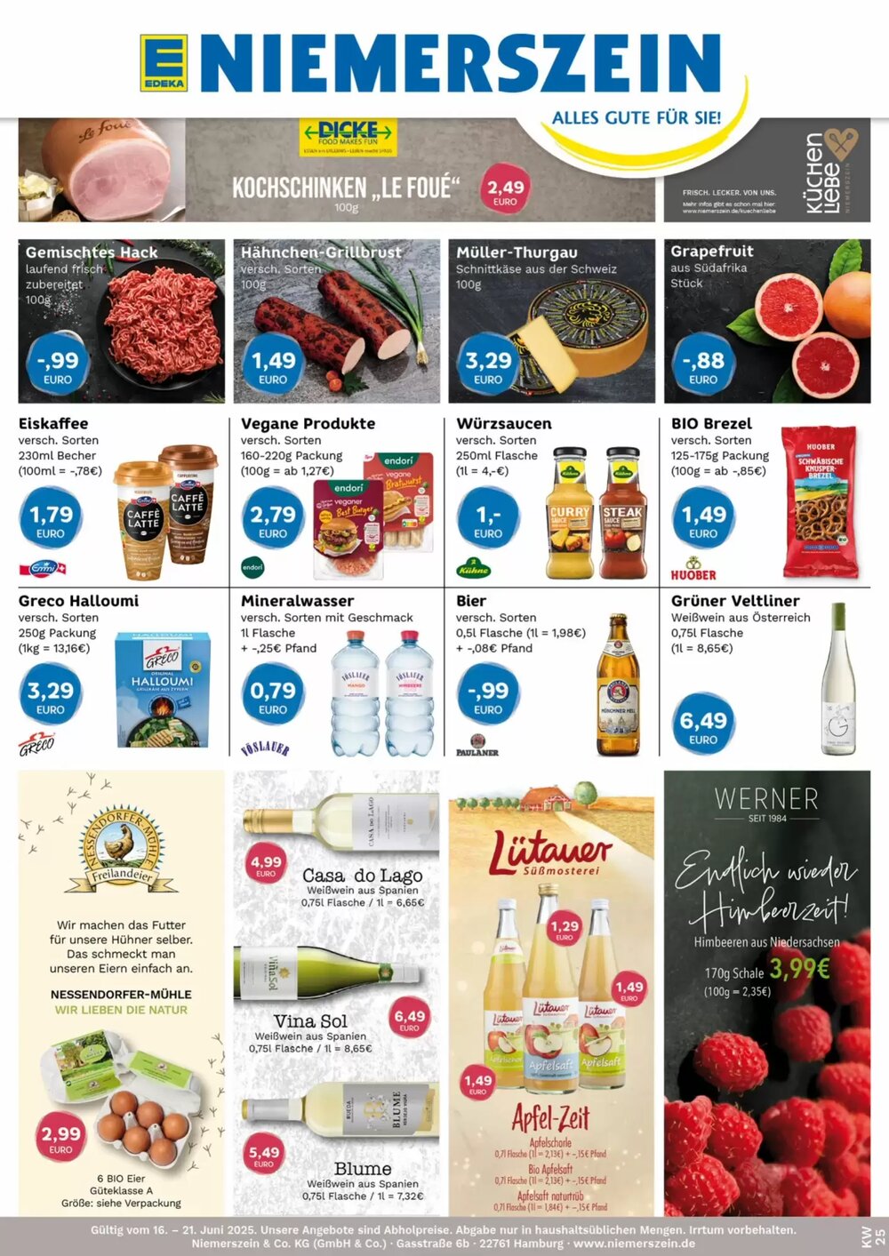 Edeka Niemerszein Prospekt (ab 16.06.2025) zum Blättern - Seite 1