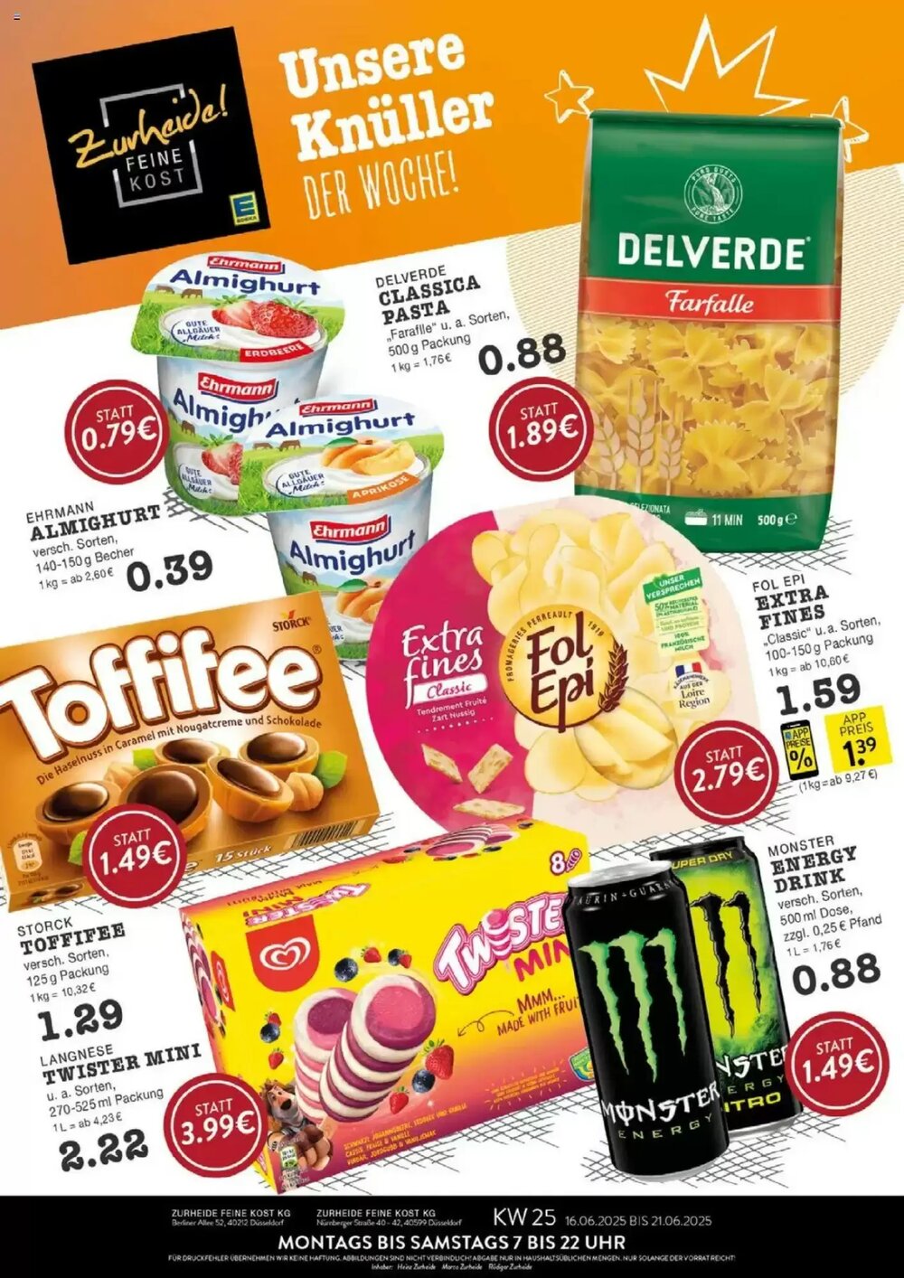 Edeka Zurheide Prospekt (ab 16.06.2025) zum Blättern - Seite 1