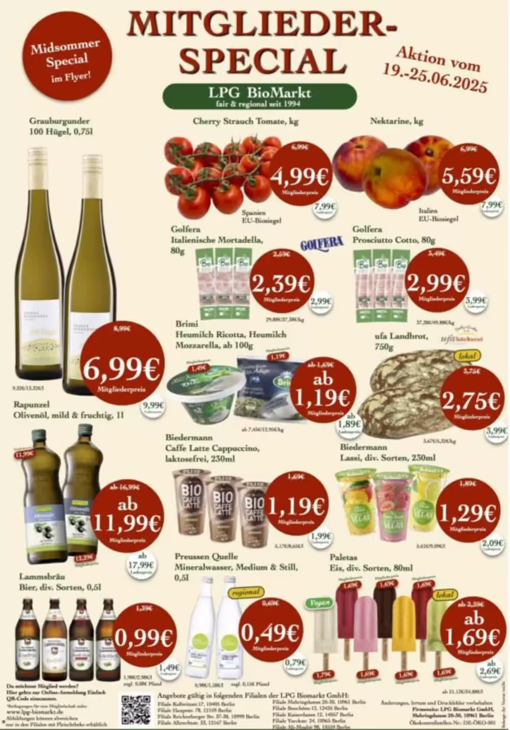 LPG Biomarkt Prospekt (ab 19.06.2025) zum Blättern - Seite 1