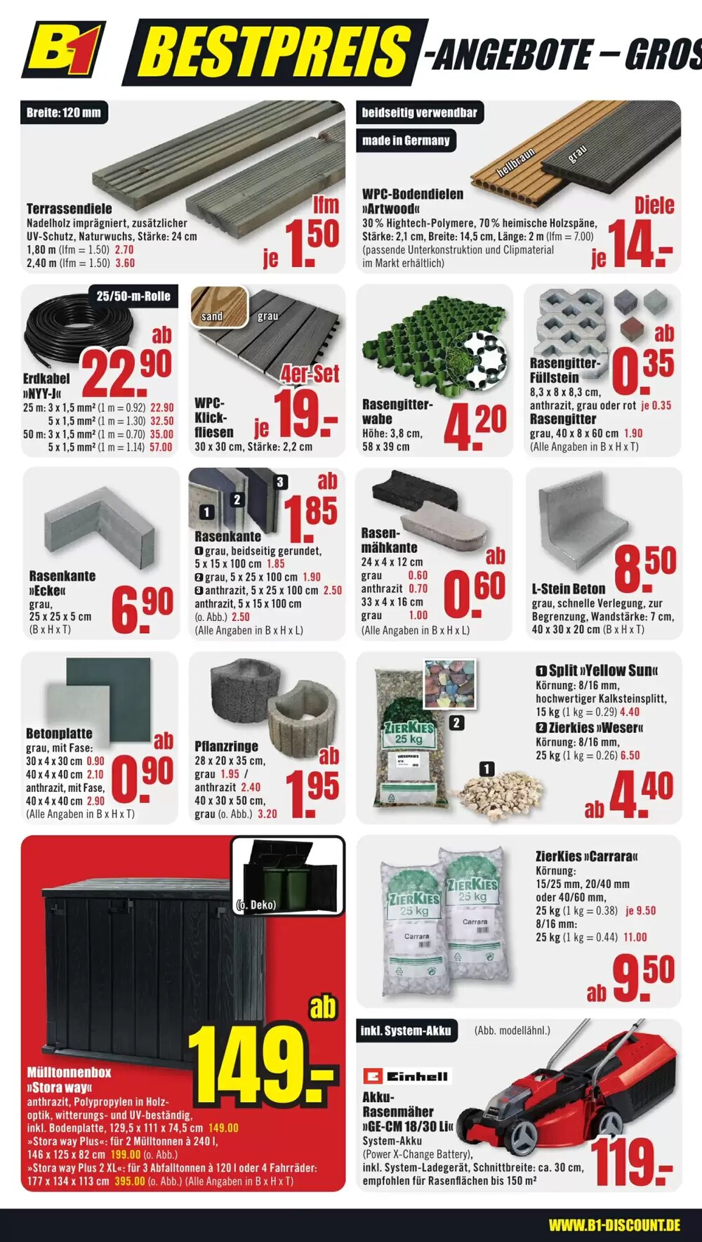 B1 Discount Baumarkt Prospekt (ab 21.06.2025) zum Blättern - Seite 4