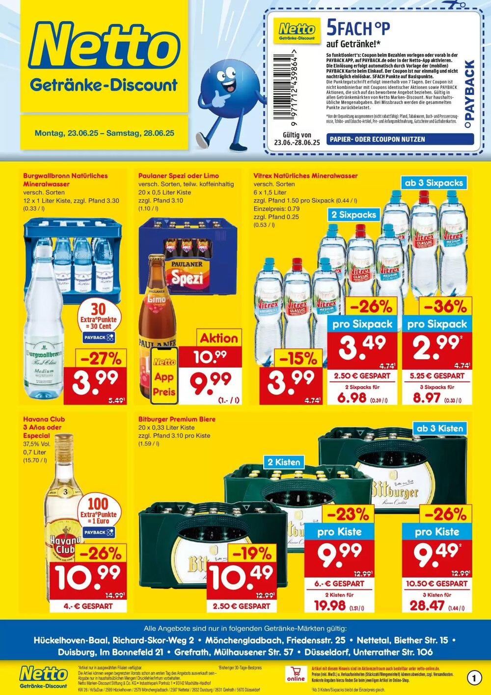 Netto Getränke Discount Prospekt (ab 22.06.2025) zum Blättern - Seite 1