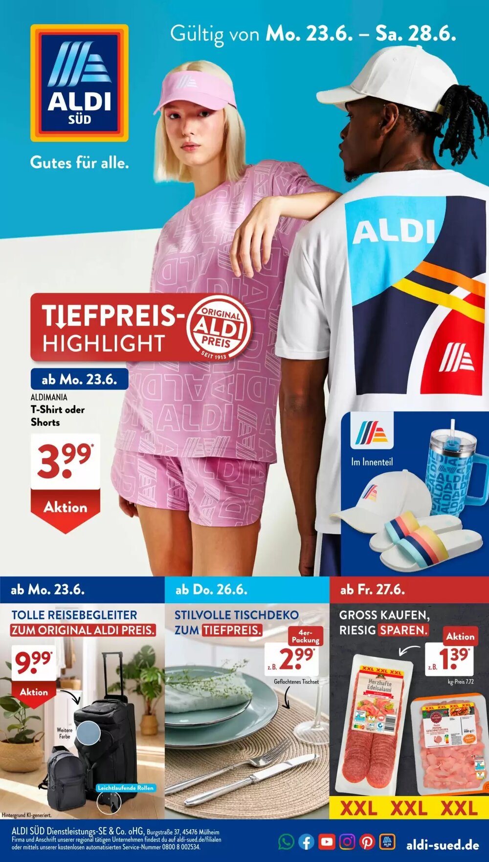 Aldi Süd Prospekt (ab 23.06.2025) zum Blättern - Seite 1