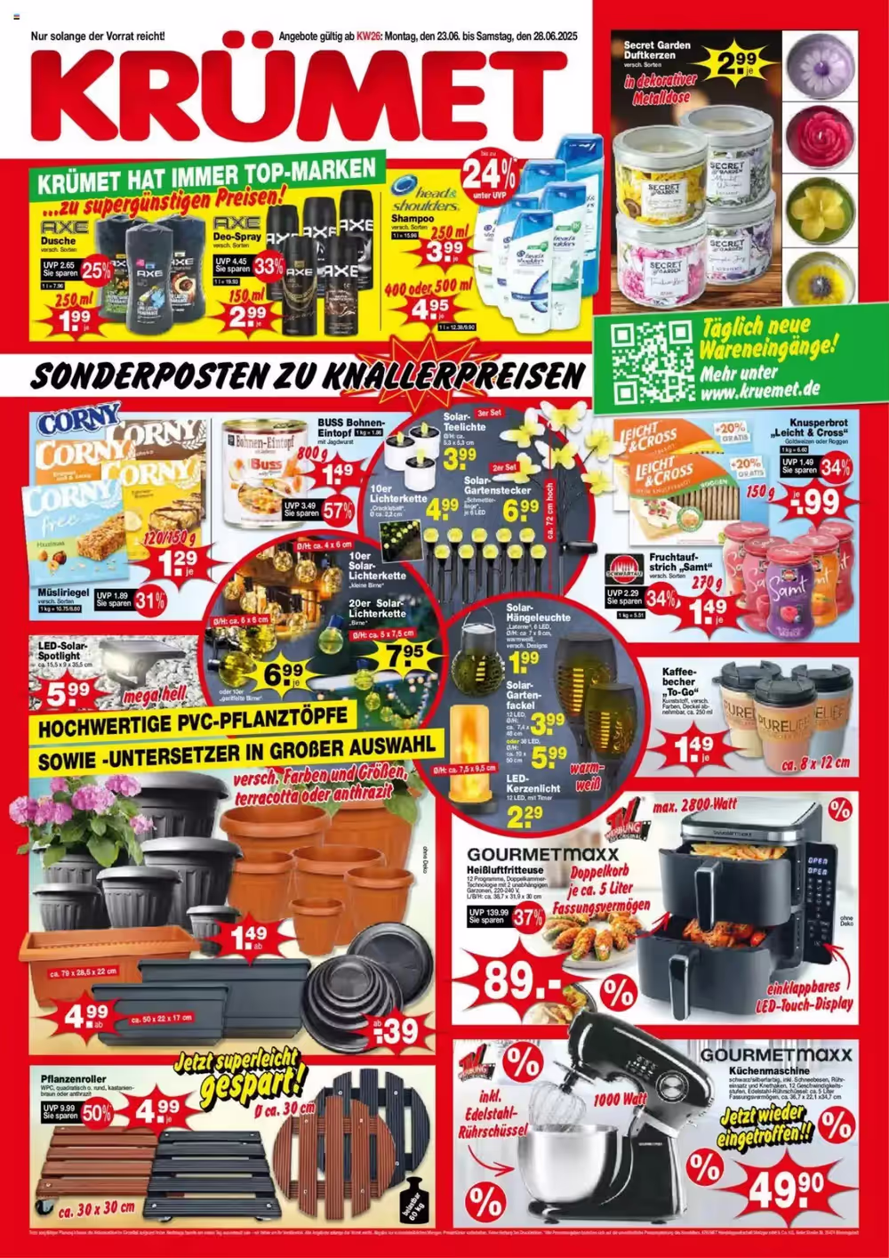 Krümet Sonderposten Prospekt (ab 23.06.2025) zum Blättern - Seite 1