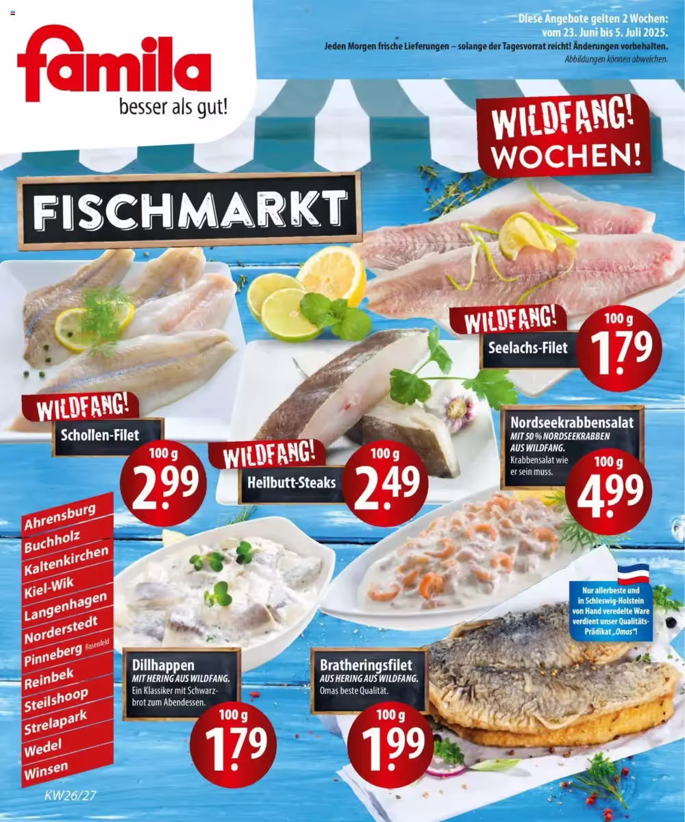 Famila Nord Ost Prospekt (ab 23.06.2025) zum Blättern - Seite 1