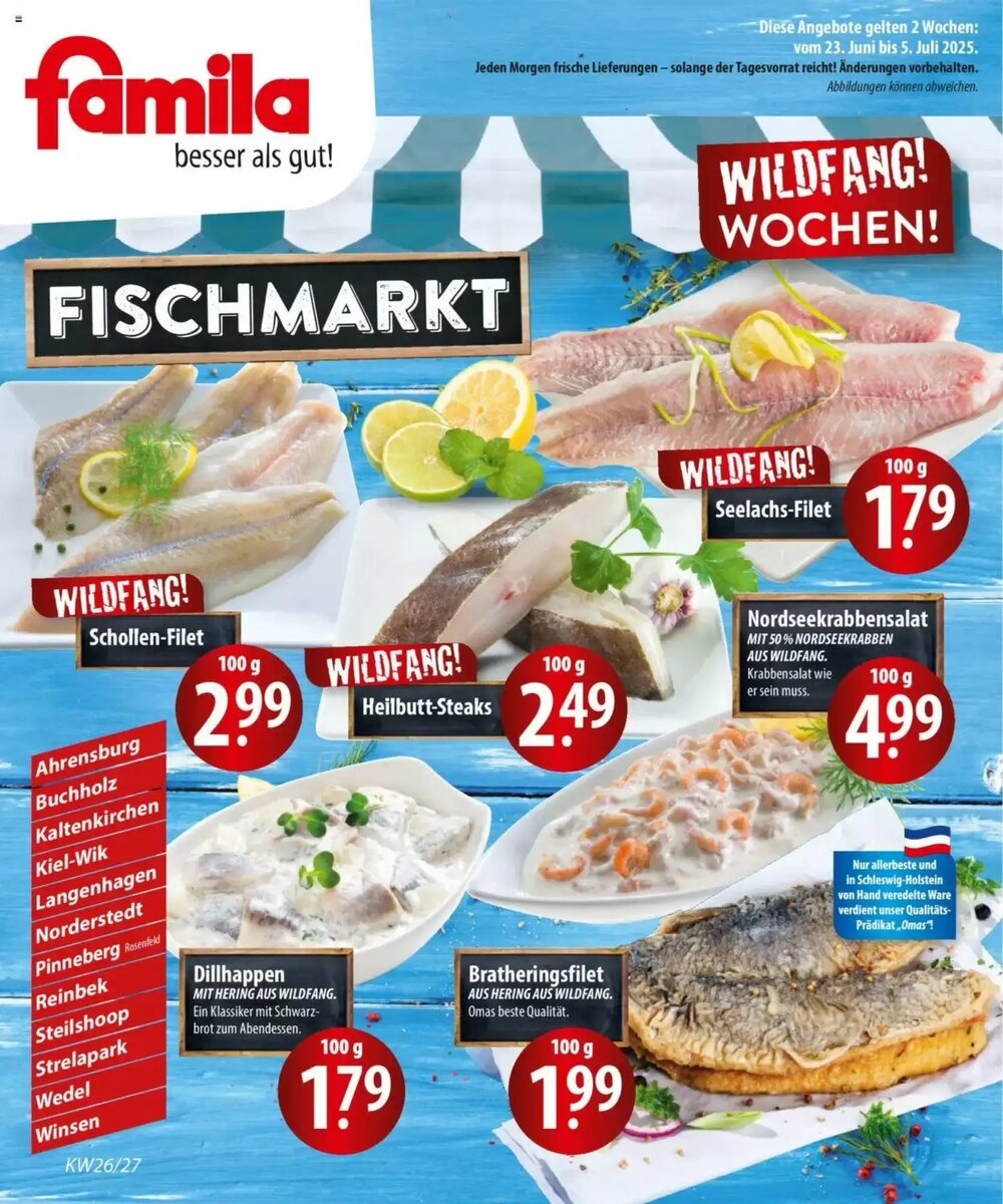 Famila Nord Ost Prospekt (ab 23.06.2025) zum Blättern - Seite 1