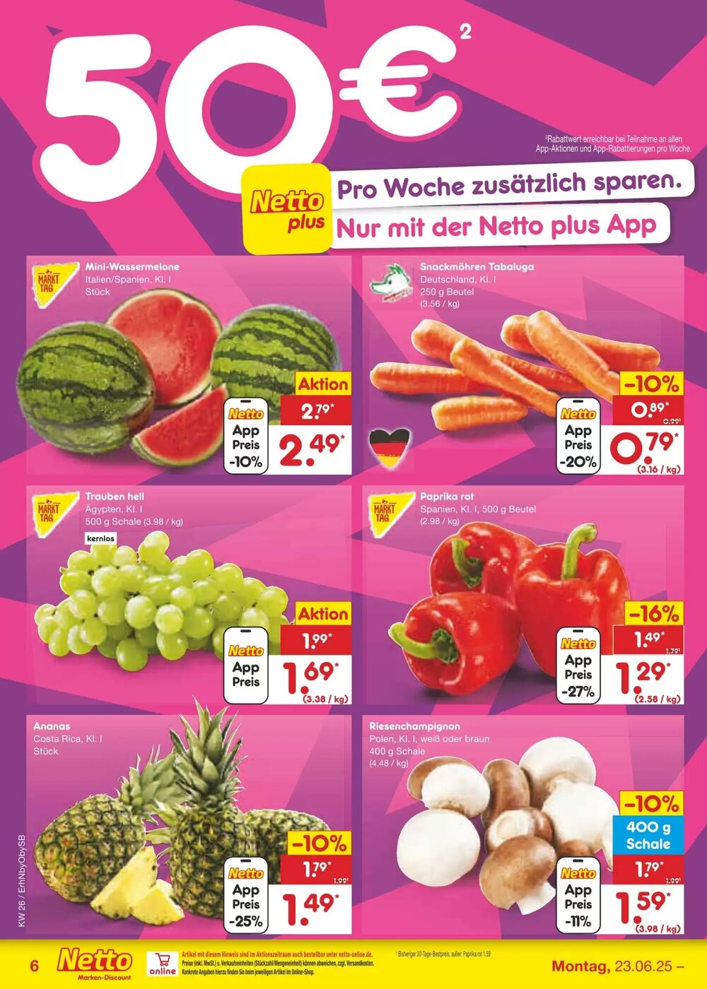 Netto Marken-Discount Prospekt (ab 23.06.2025) zum Blättern - Seite 6
