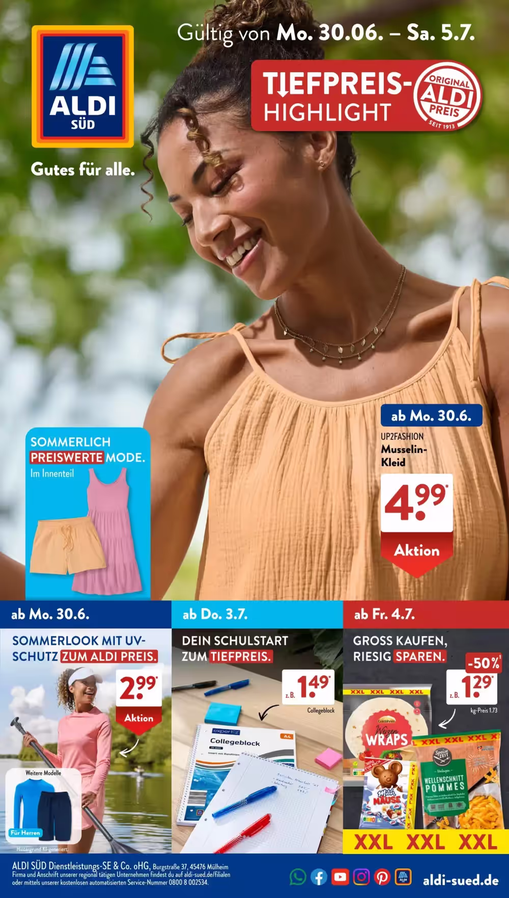 Aldi Süd Prospekt (ab 30.06.2025) zum Blättern - Seite 1