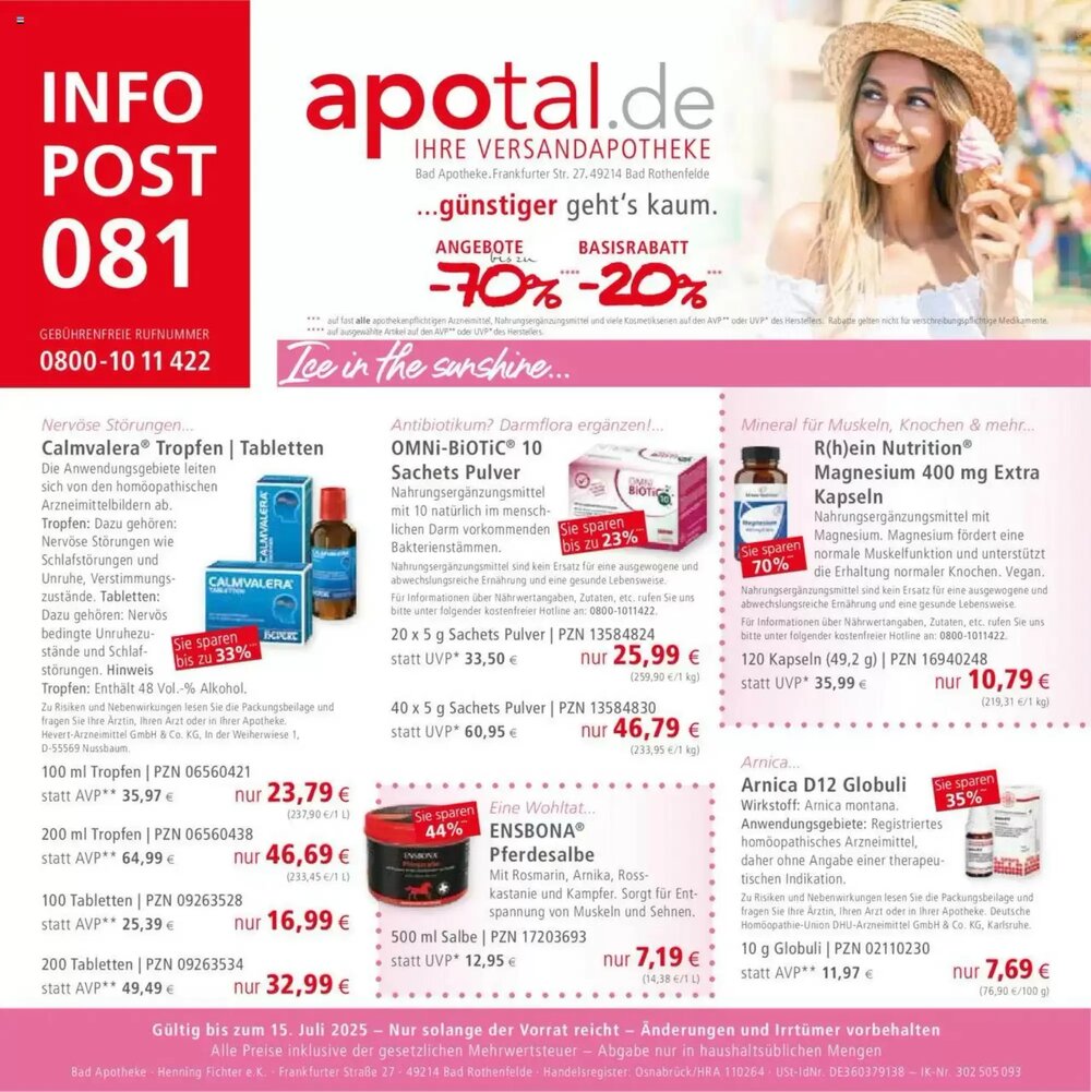 Apotal Prospekt (ab 01.07.2025) zum Blättern - Seite 1