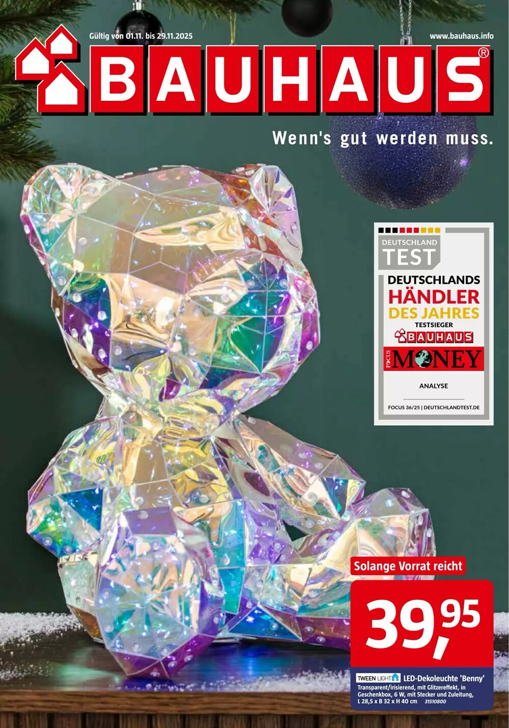 Bauhaus Prospekt (ab 01.11.2025) zum Blättern - Seite 1