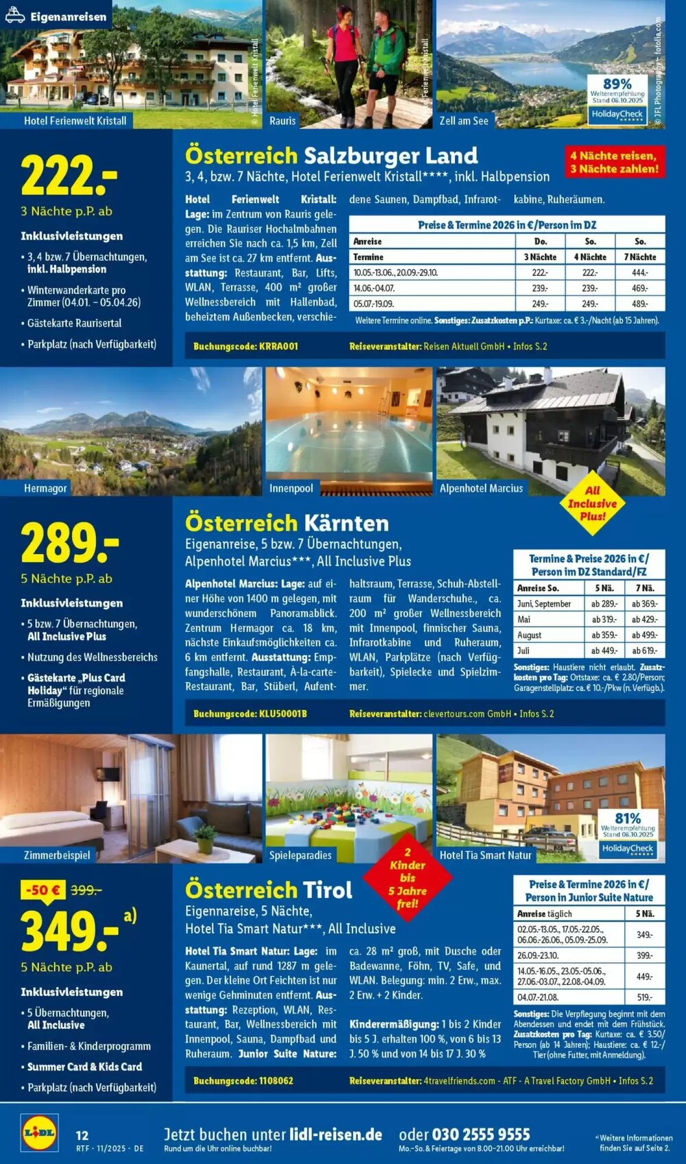Lidl Reisen Prospekt (ab 12.11.2025) zum Blättern - Seite 12