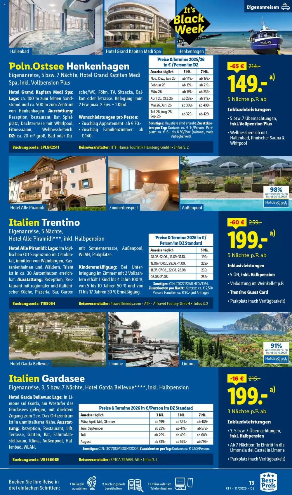 Lidl Reisen Prospekt (ab 12.11.2025) zum Blättern - Seite 13