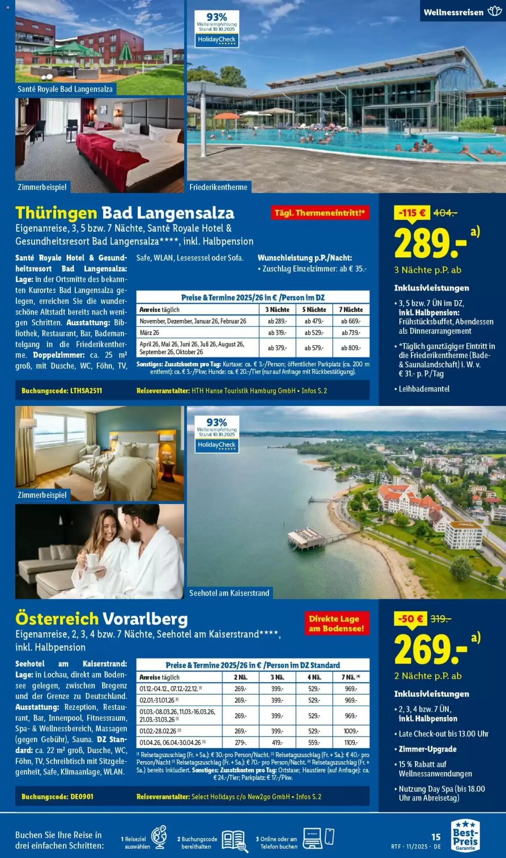 Lidl Reisen Prospekt (ab 12.11.2025) zum Blättern - Seite 15