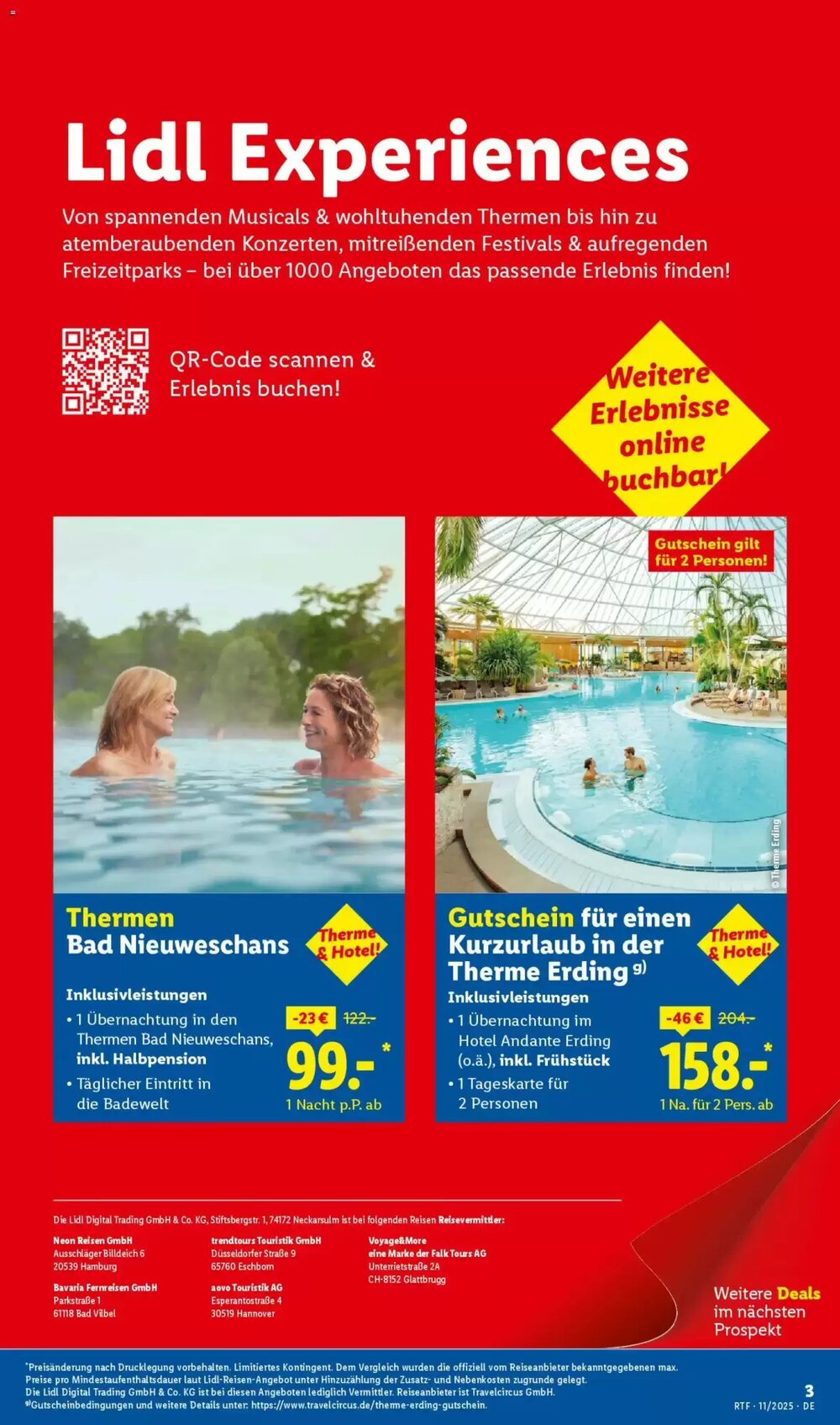 Lidl Reisen Prospekt (ab 12.11.2025) zum Blättern - Seite 3
