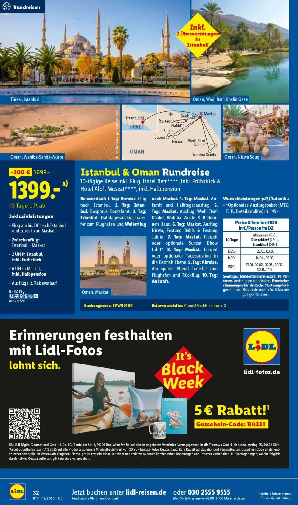 Lidl Reisen Prospekt (ab 12.11.2025) zum Blättern - Seite 32