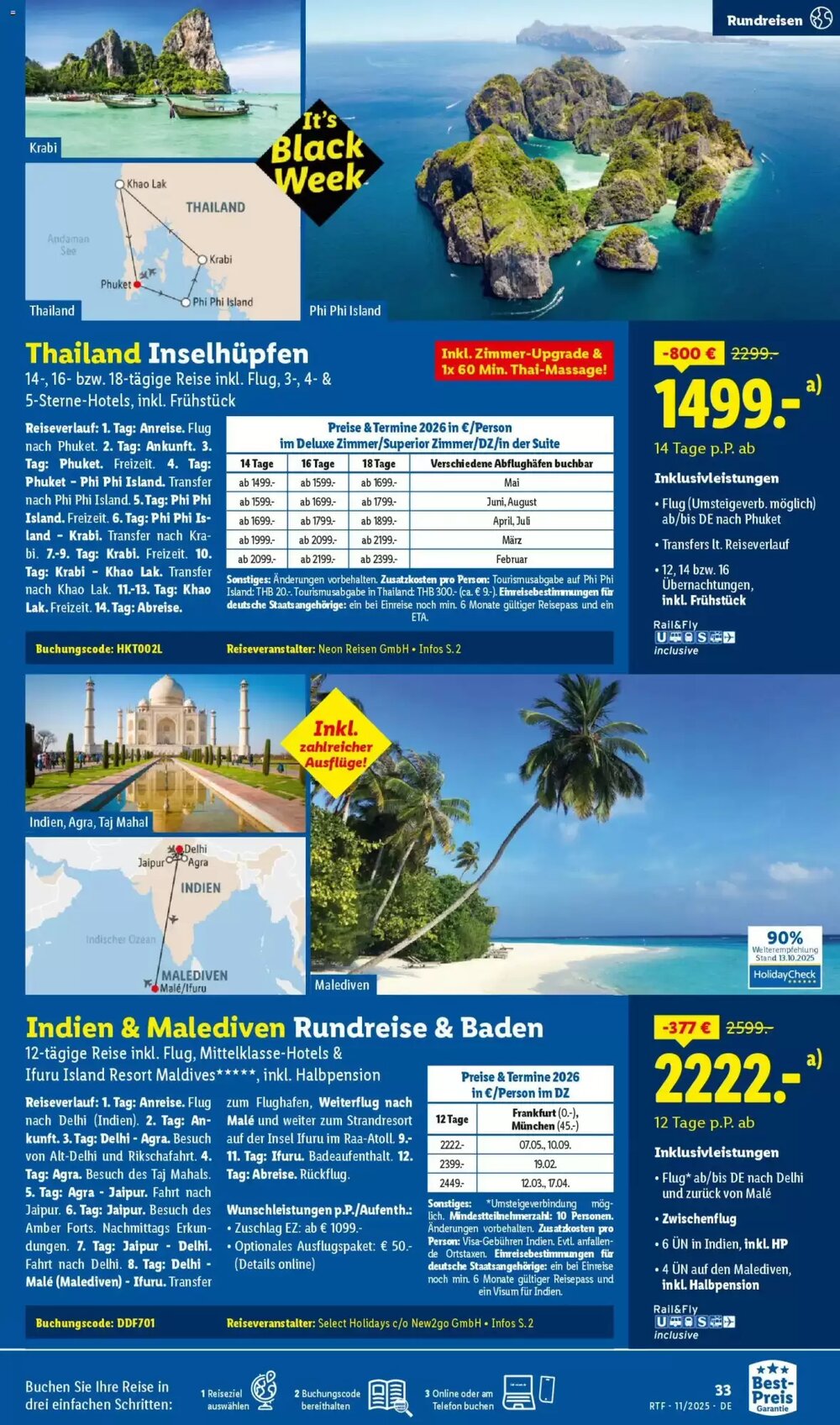 Lidl Reisen Prospekt (ab 12.11.2025) zum Blättern - Seite 33